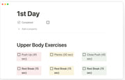 30-Day Workout Planner