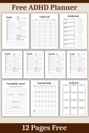 ADHD Daily planner Printable