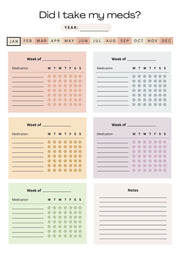 ADHD medication Tracker Printable