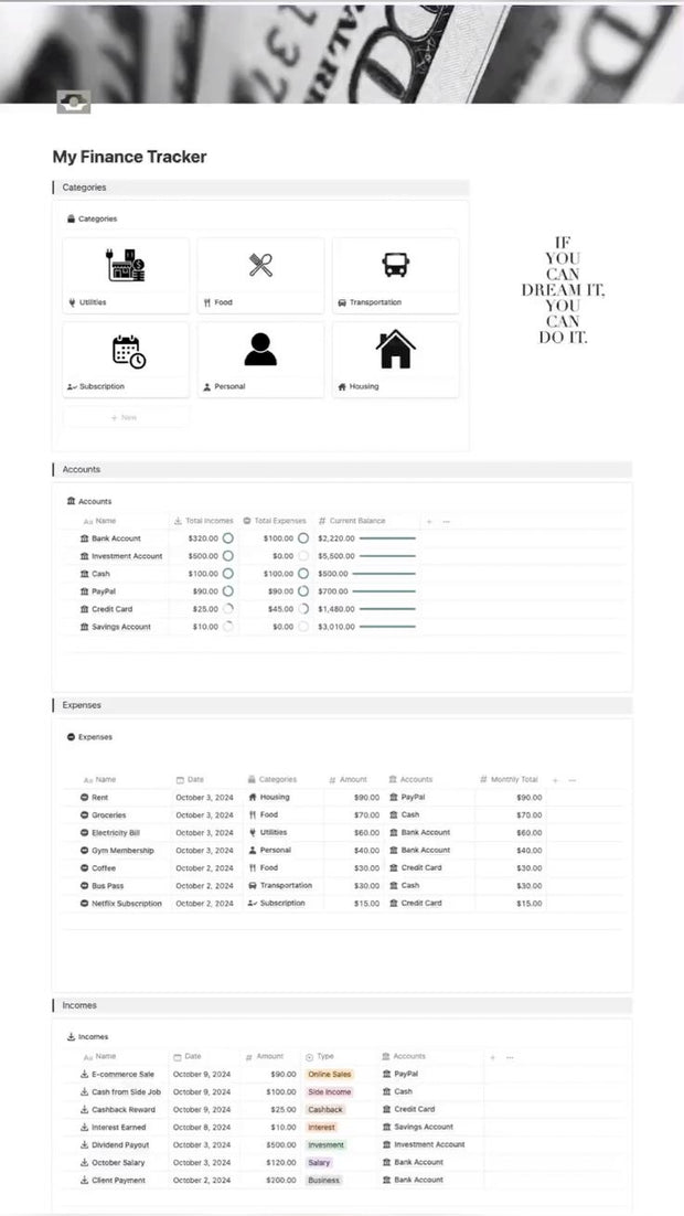 Finance & Budget Planner